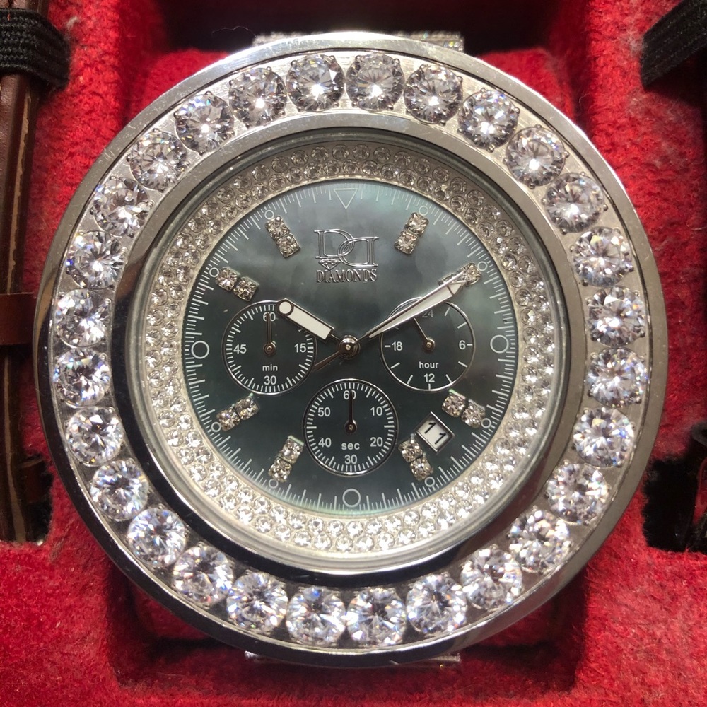 Diamonds on Diamonds Mens Watch